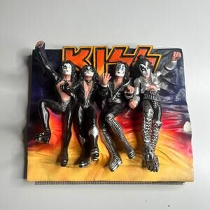 90s KISS Vintage 1998‎ 3D Wall Plaque Resin Band Art Proof of Authenticity